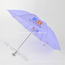 Parapluie pliable 4 de polyester pourpre léger bon marché (YS4F0004)